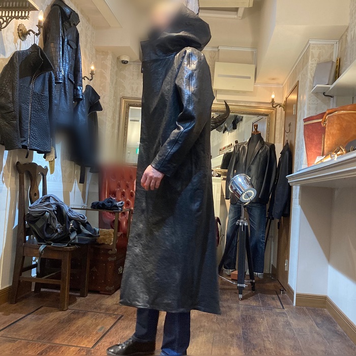 馬革ロングコートオーダーメイド