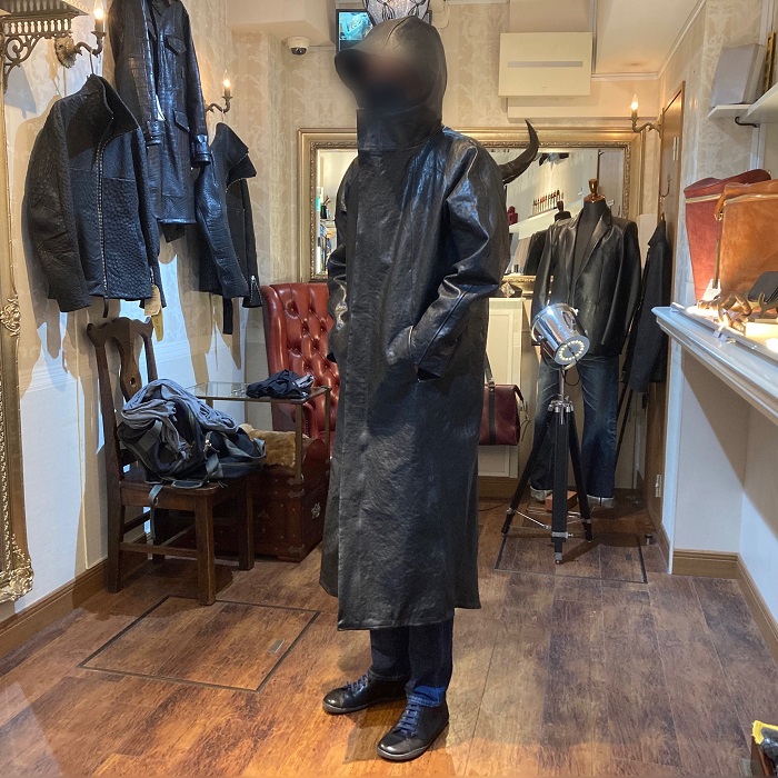 馬革ロングコートオーダーメイド