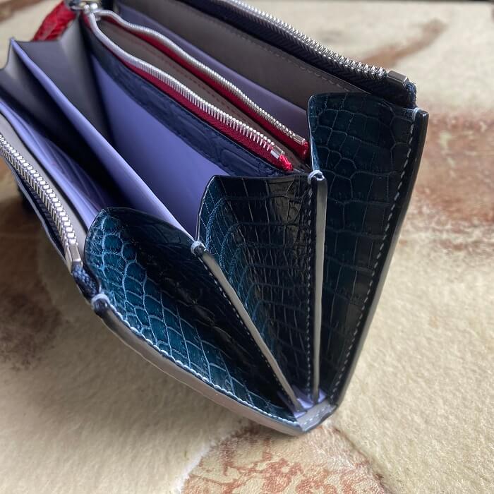 クロコダイルＬ字長財布