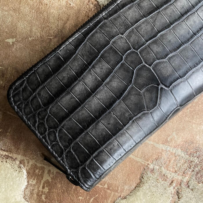 墨染クロコダイル長財布