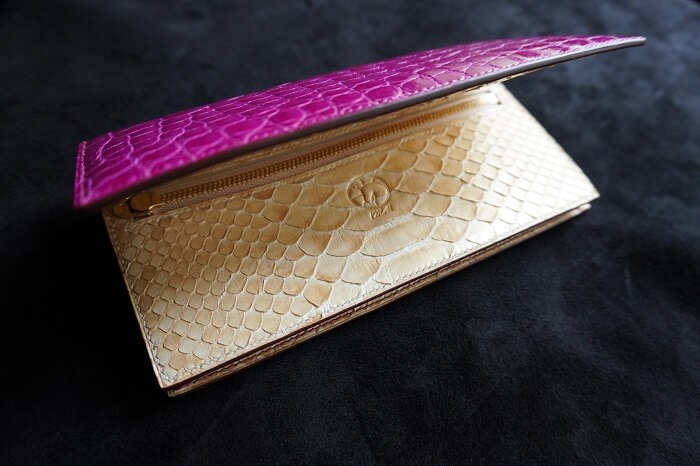 シャイニングポロサスクロコ長財布