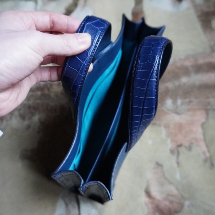 クロコダイルちょい持ち革ミニトートバッグ