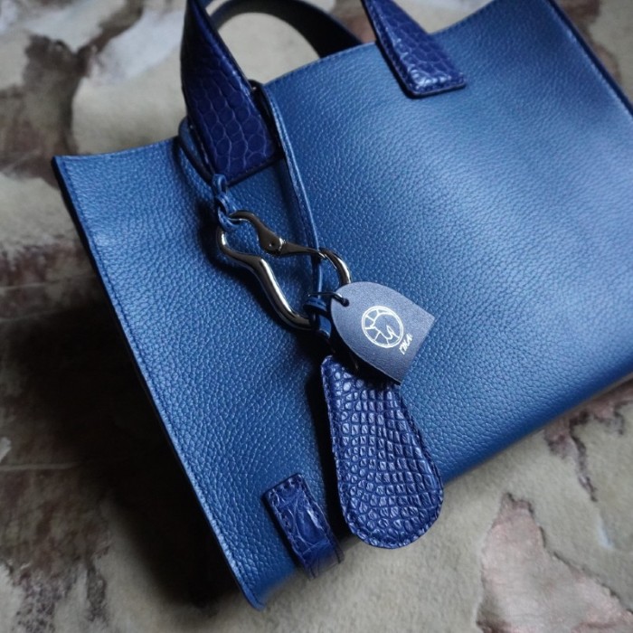 クロコダイルちょい持ち革ミニトートバッグ