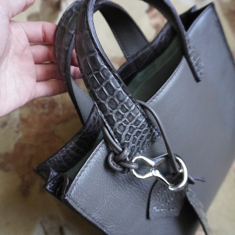 クロコダイルちょい持ちミニトートバッグ