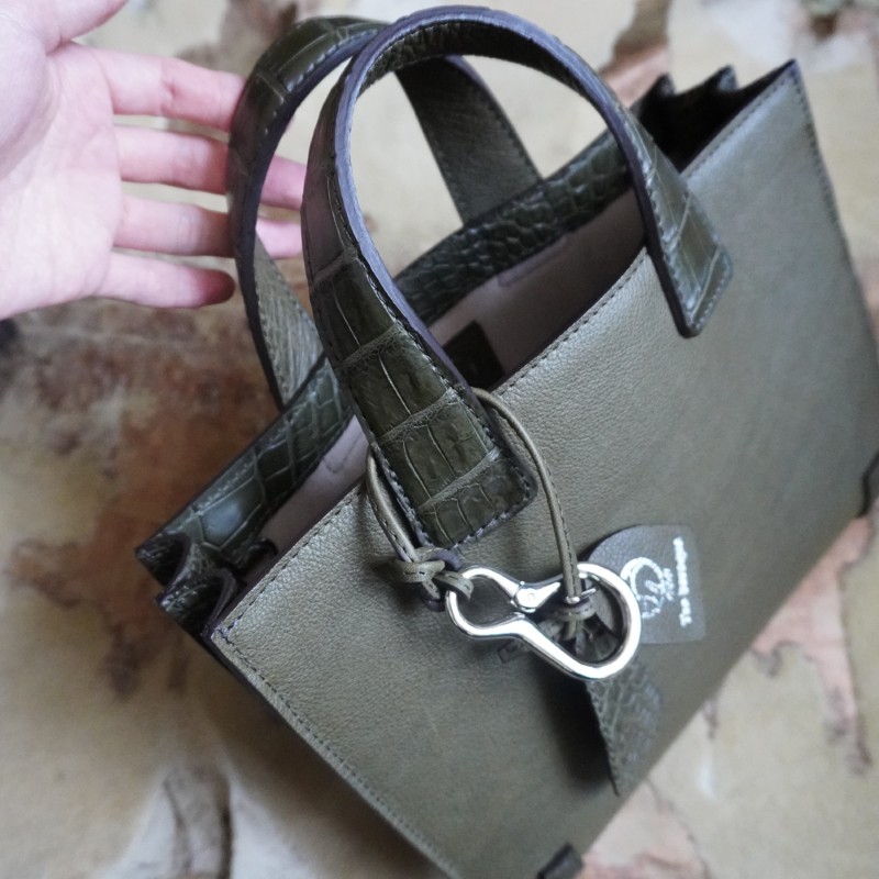 クロコダイルちょい持ちミニトートバッグ