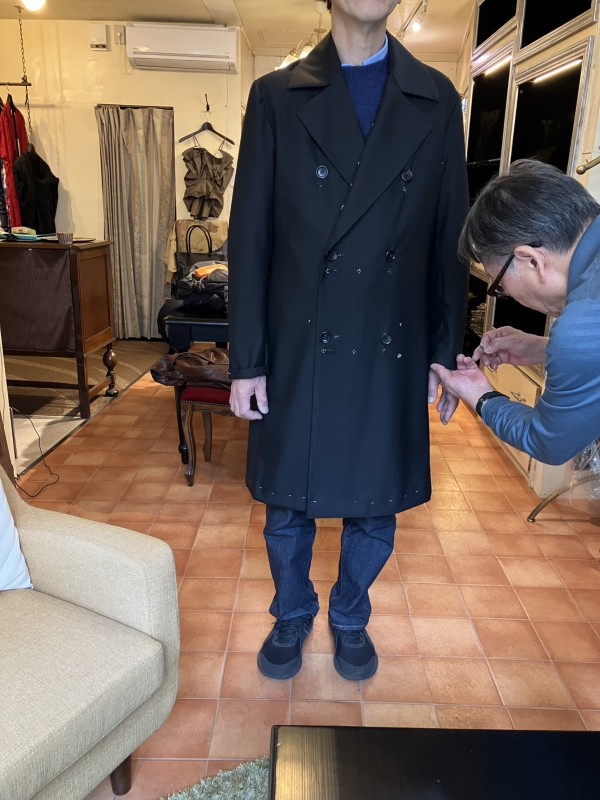 革レザージャケットのオーダーメイドはポロコートのフィッティング