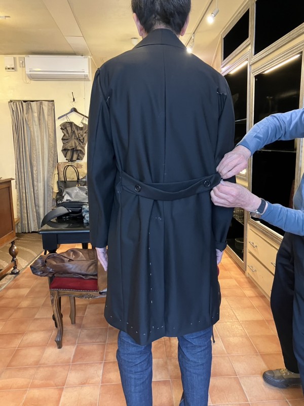 革レザージャケットのオーダーメイドはポロコートのフィッティング